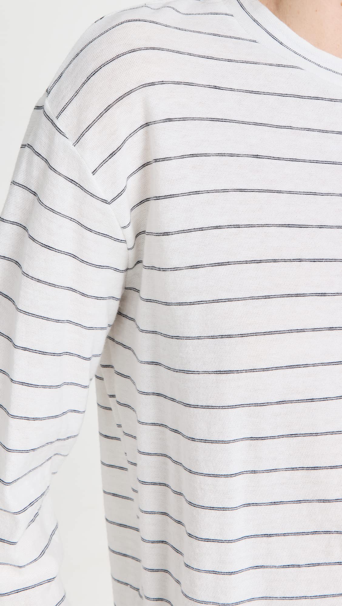 Vince Women's Striped Long Sleeve Pullover Sweater - Casual Knit Top for Fall & Winter, Perfect for Office, Date Night and Weekend Outings