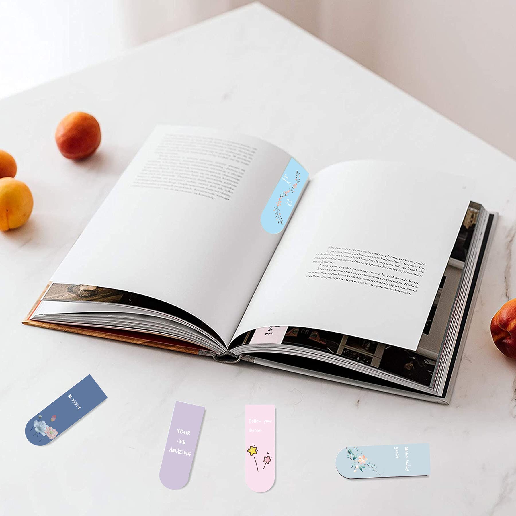 Sunshine Smile Magnetic Bookmarks - 30 Pack Colorful Cute Reading Bookmarks for Kids - Perfect for School, Home & Gift Giving
