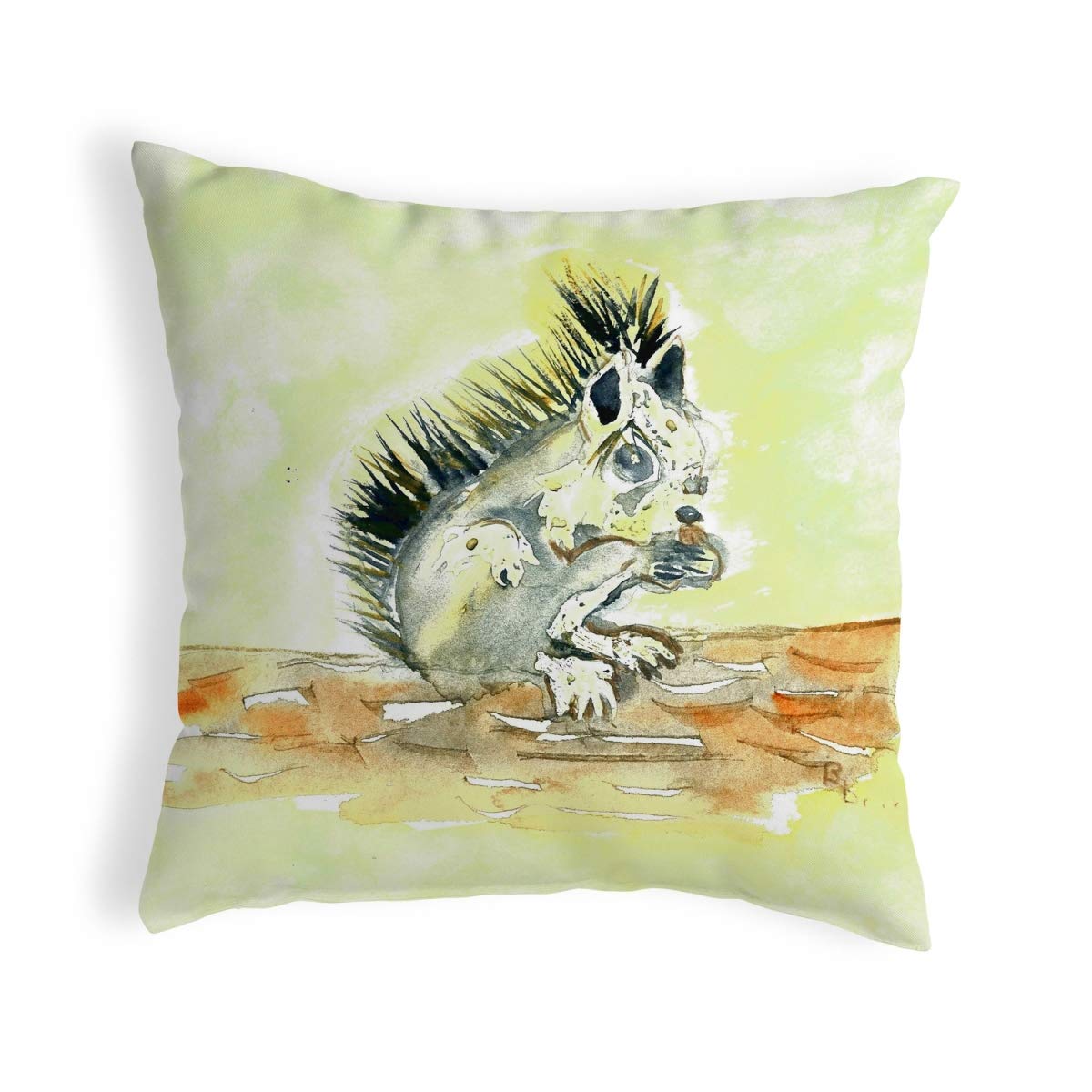 Betsy Drake KS059 Decorative Throw Pillow 12x12 Inches - Multi-Color Square Cushion for Sofa, Bed & Living Room Decor