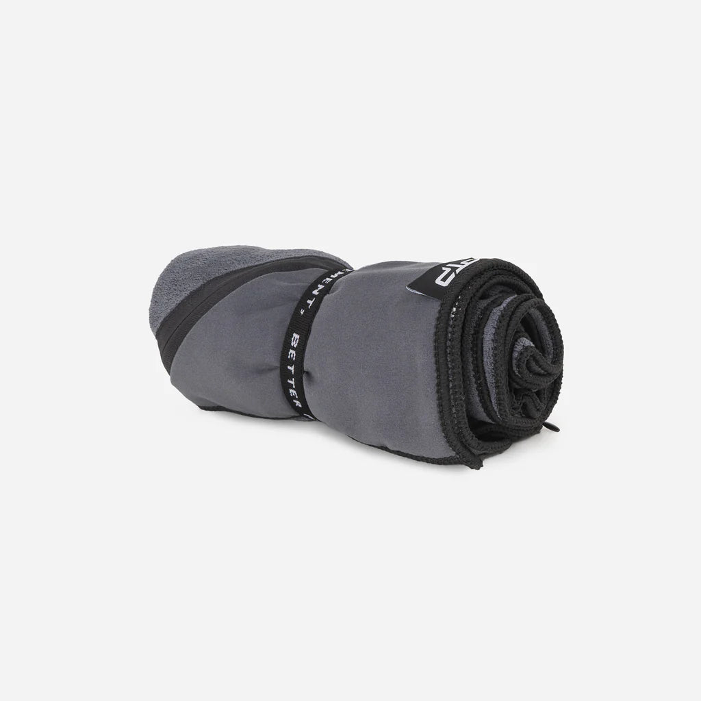 **PTP Microfiber Action Towel - Ultra Absorbent & Quick-Drying Sports Towel for Gym, Yoga, Swimming & Travel - Jet Black**