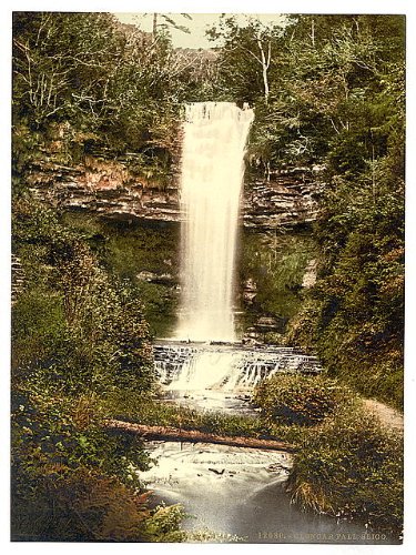 HistoricalFindings Photo: Stunning Glencar Waterfall in County Sligo, Ireland - Perfect for Nature Photography & Wall Art Decor