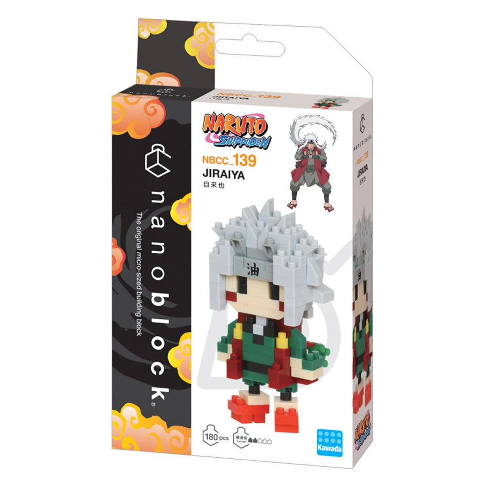 Nanoblock Naruto Shippuden Jiraya Building Block Set - NBCC 139 - Collectible Anime Model Kit for Adults & Teens - Perfect for Home Decoration, Gift Giving & Anime Fans Collection