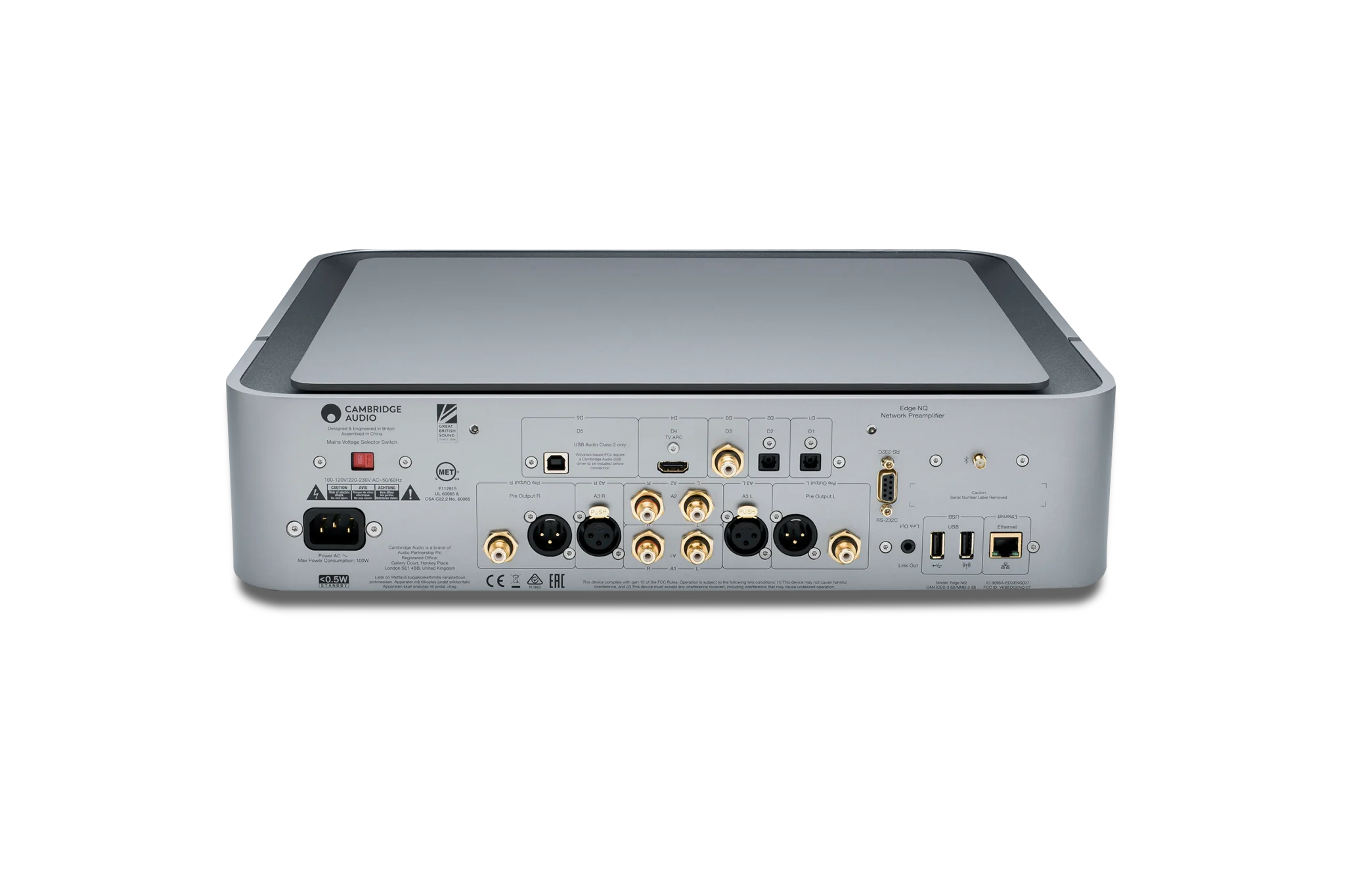 Cambridge Audio Edge NQ Premium Network Preamplifier with Hi-Res Streaming - Perfect for Audiophiles & Home Theater Systems