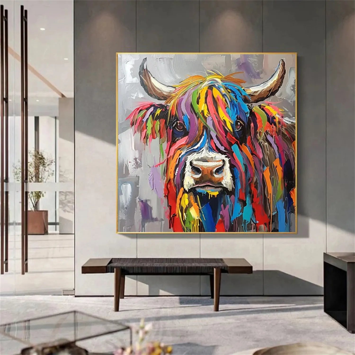 Animal Art Painting #AP090 - Handmade Canvas Wall Decor for Living Room, Bedroom & Office | Wildlife & Nature Inspired Artwork