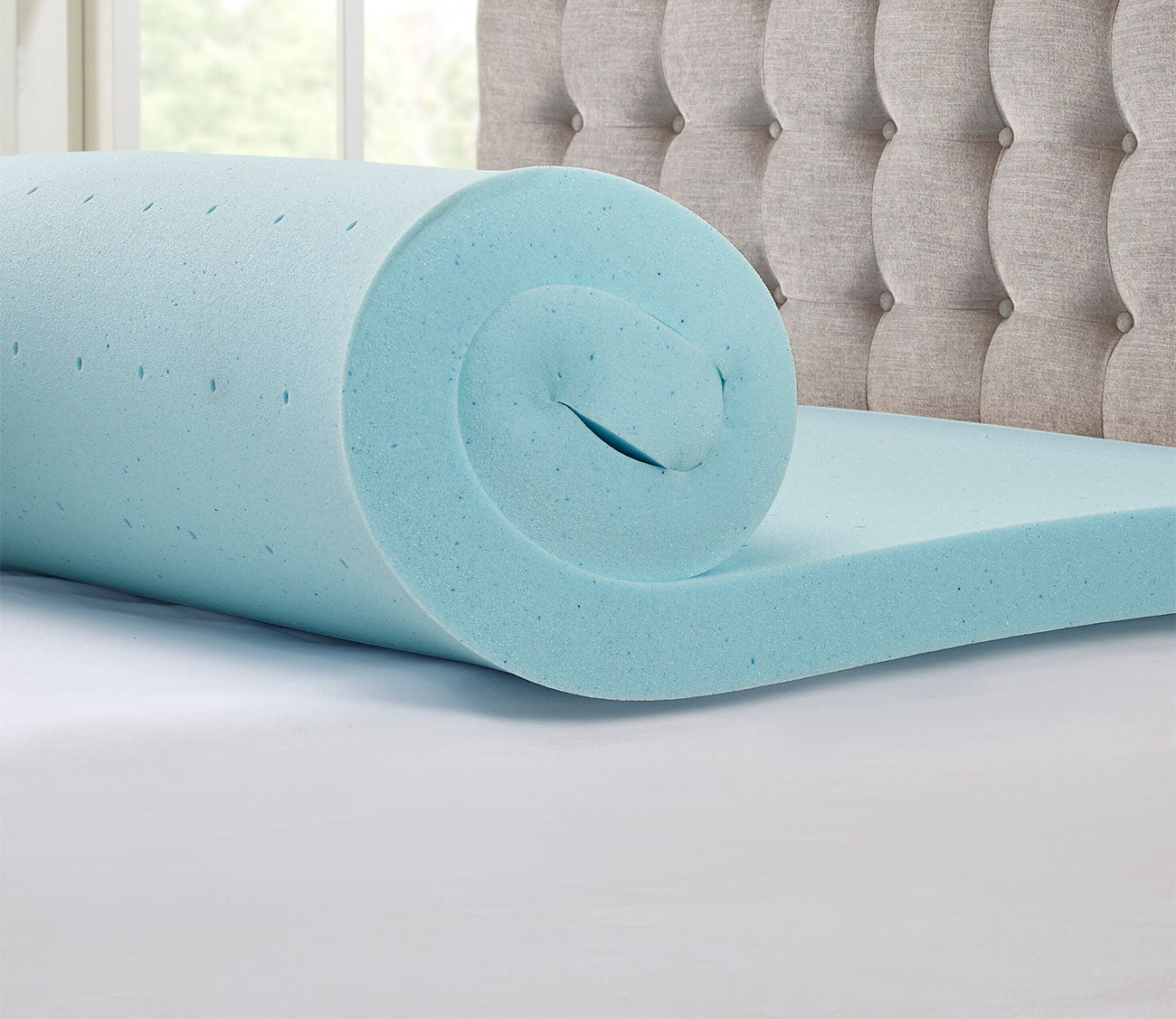 Sleep Philosophy 3 Inch Gel Memory Foam Cooling Mattress Topper - Queen Size, Pressure Relief & Temperature Regulation for Hot Sleepers - Perfect for Bedroom, Guest Room & Dorm Use