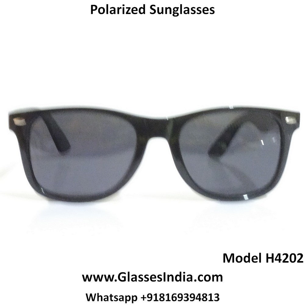 Premium Polarized Driving Sunglasses for Men & Women - UV400 Protection, Anti-Glare, Lightweight Frame (Model 4202SBK) - Ideal for Road Trips, Commuting & Outdoor Activities