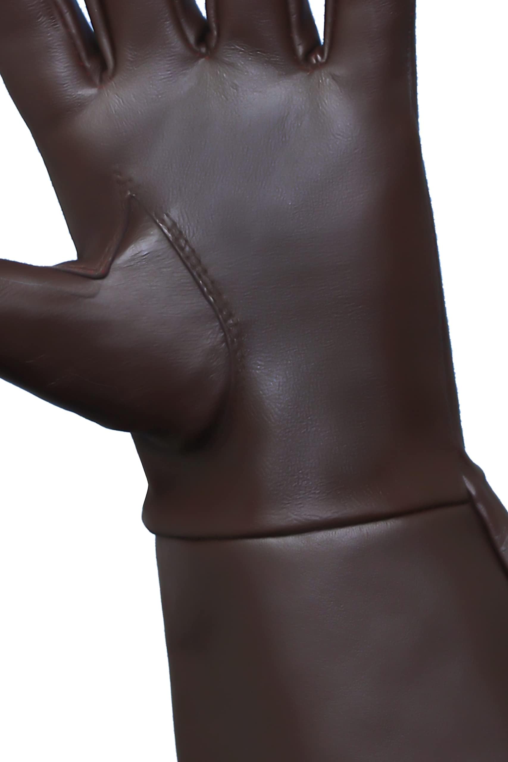 Glamtron Medieval Renaissance Gloves - Pure Lambskin Leather Cosplay Gauntlet Gloves with Long Arm Cuffs for LARP, Renaissance Fairs & Historical Reenactments