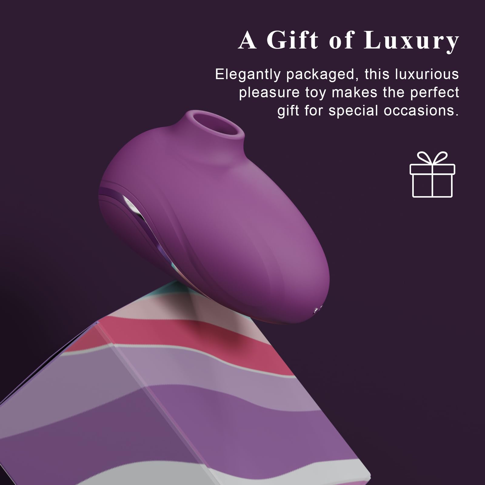 Rose Clitoral Suction Vibrator for Women - 6 Powerful Modes, Mini Sex Toy for Couples with Wide Opening Sucker, Lavender Adult Pleasure Stimulator | Perfect for Solo Play & Intimate Couples Moments