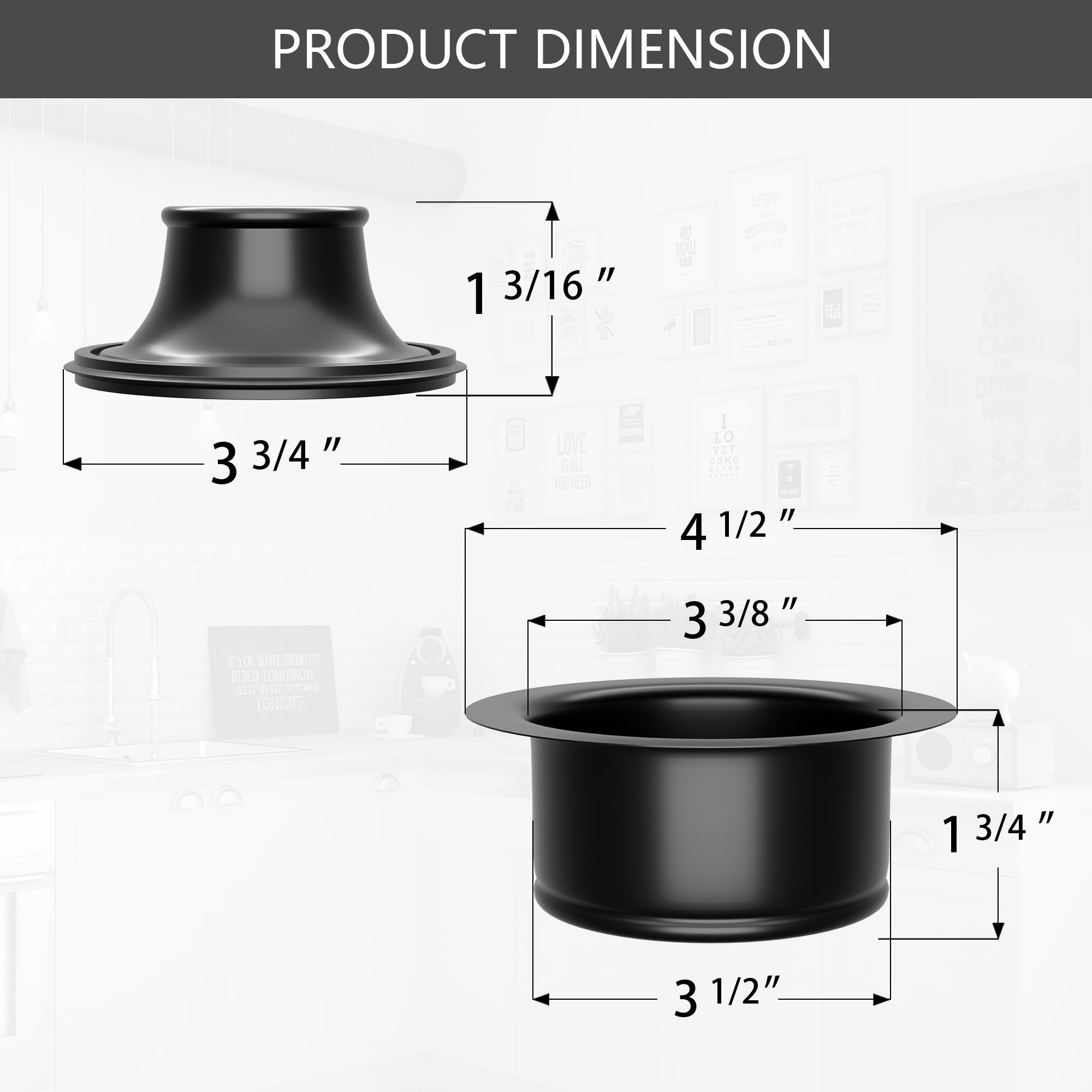 **Stainless Steel Kitchen Sink Garbage Disposal Flange & Stopper – Universal 3.5