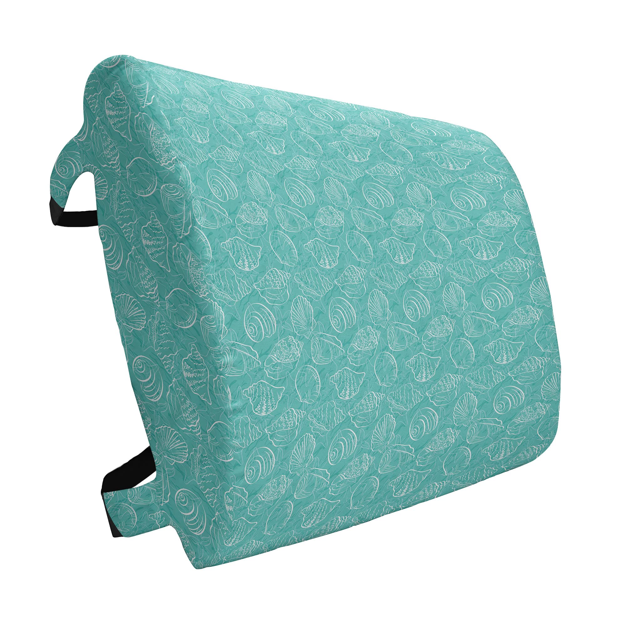 Ambesonne Sea Shells Lumbar Support Pillow - Doodle Style Marine Seashells Abstract Design with Sea Animals Pattern - High Density Foam for Office Chair & Car Seat - 14