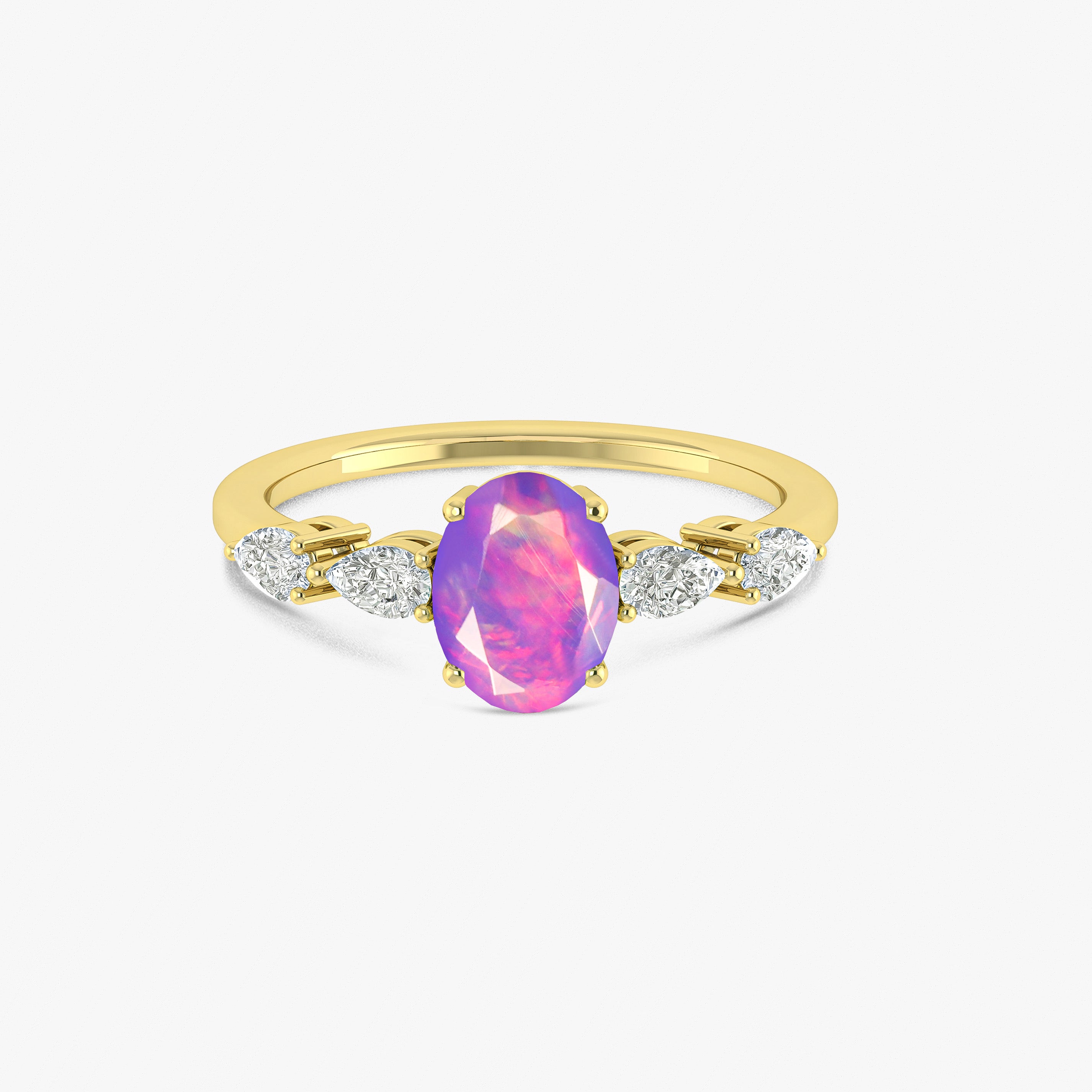 Genuine White Opal Silver Ring for Women - Elegant Sterling Silver Jewelry for Everyday Wear & Special Occasions