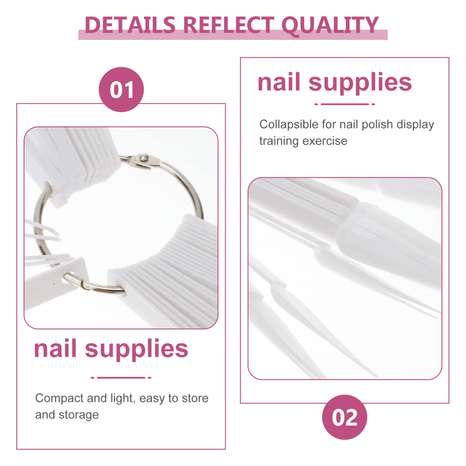 Minkissy 150pcs Nail Fan Color Card - Professional Nail Art Practice Kit for Salon & Home Use, Perfect for Nail Design Training and DIY Manicures