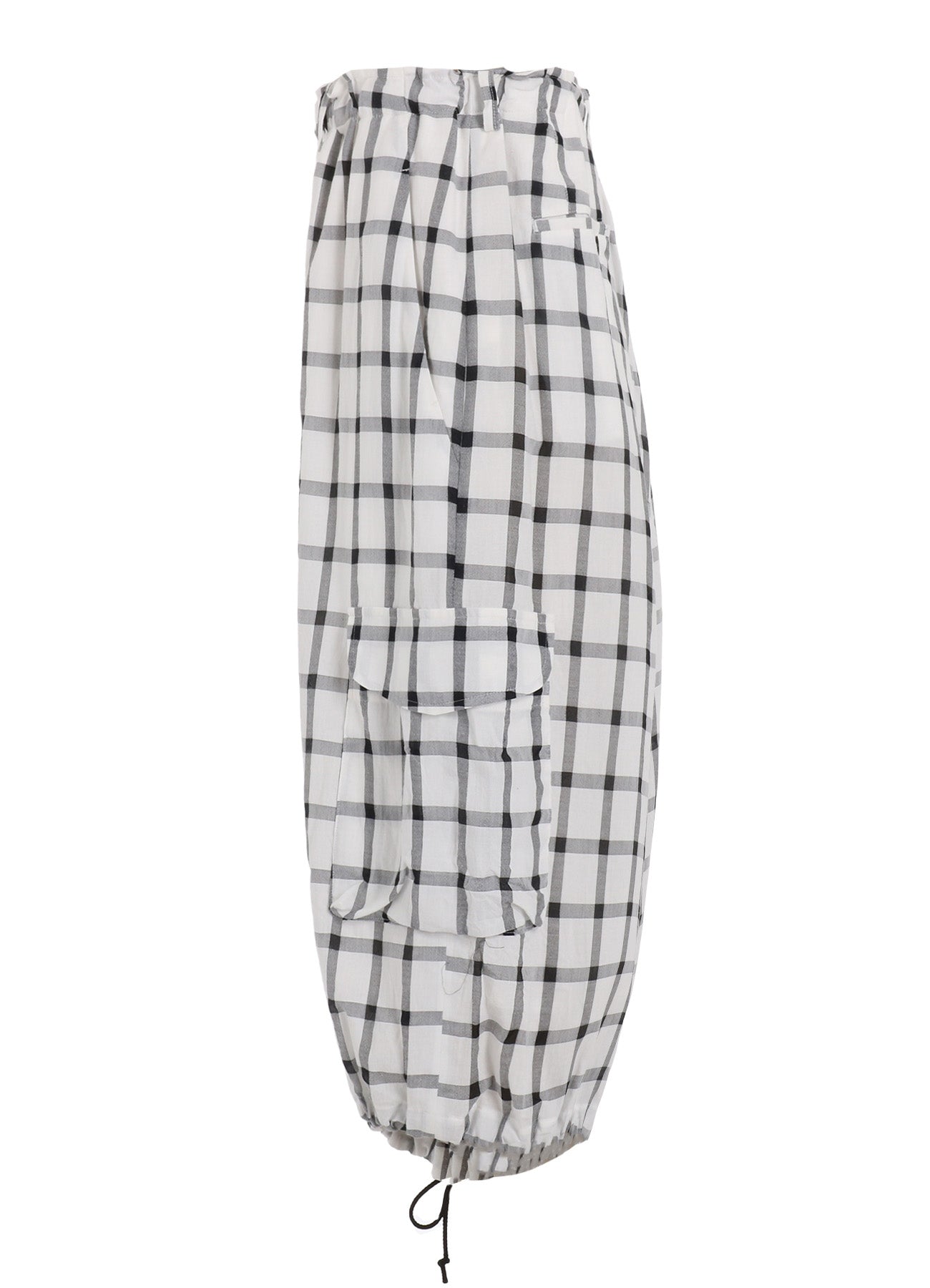 Soft & Breathable Cotton Cupro Plaid Pants for Women - Comfortable High Waisted Trousers for Work, Office & Casual Wear
