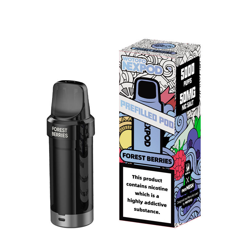 Wotofo NexPOD Prefilled Pod Kit - 5000 Puffs Disposable Vape with 50mg/20mg Nicotine Salt - Perfect for Travel, Work & On-the-Go Vaping