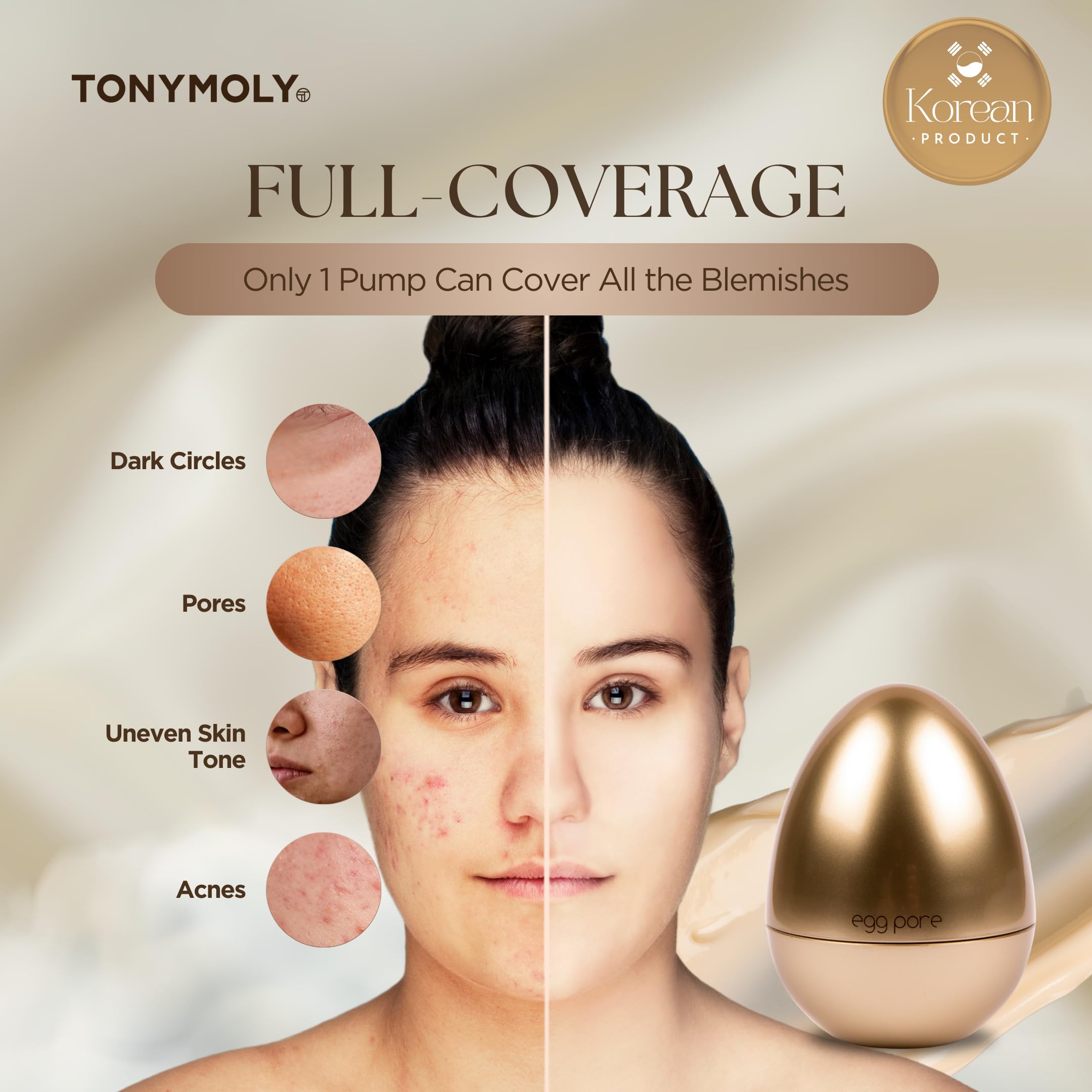 TONYMOLY Egg Pore Makeup Primer - Hydrating & Smoothing Face Primer for Flawless Skin | Korean Skincare | Perfect for Easter Gifts & Daily Makeup Base