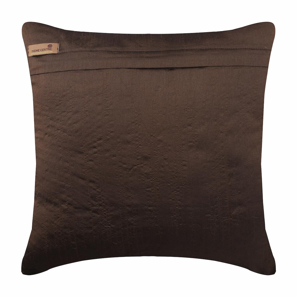 HomeCentric 16x16 Inch (40x40 cm) Brown Silk Throw Pillow Cover - Modern Abstract Decorative Accent Pillow for Couch, Sofa & Living Room - Perfect for Easter Decor and Home Styling