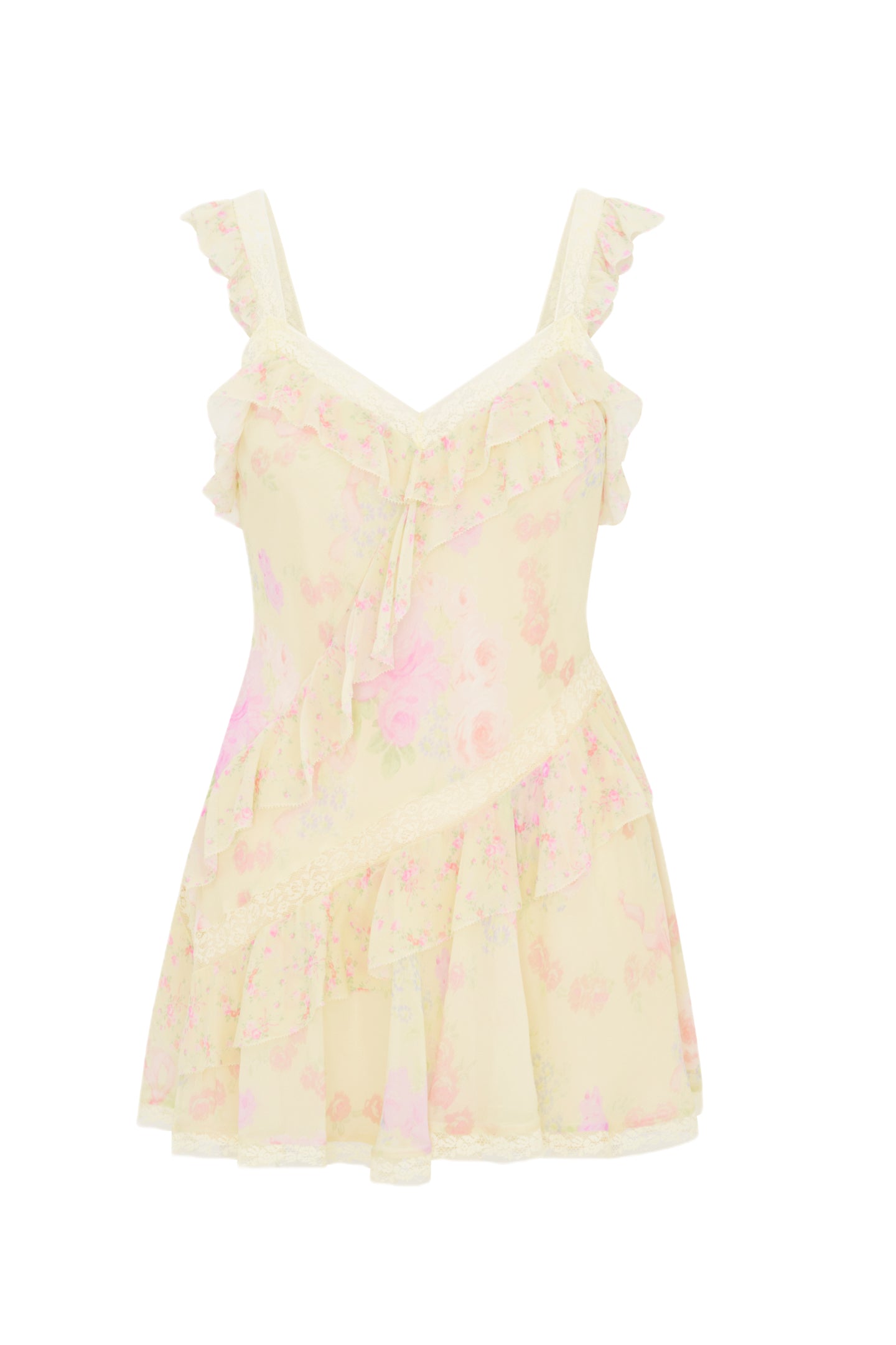 Serima Floral Ruffle Mini Dress - Women's Summer Short Sleeve Party Cocktail Dress for Beach Vacation, Date Night & Special Occasions
