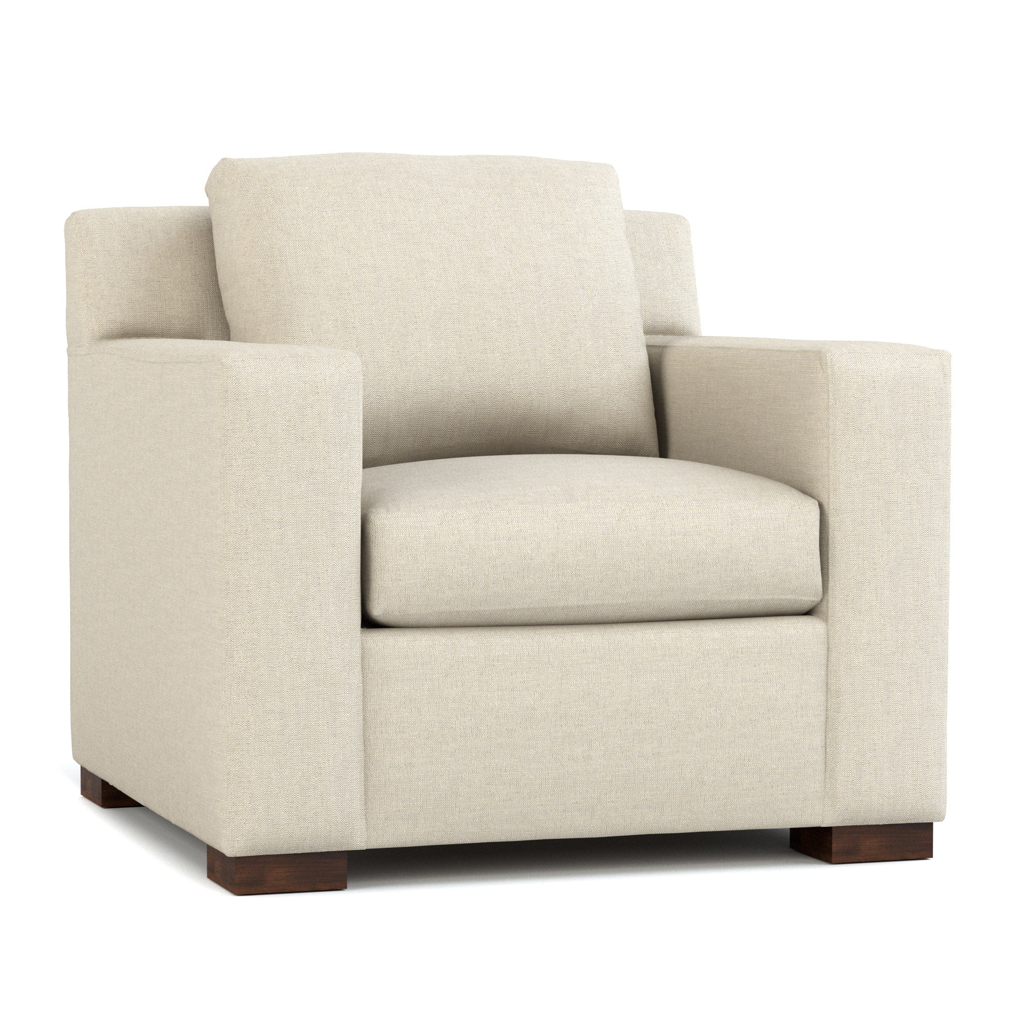 Keene Chair - Modern Accent Chair for Living Room, Bedroom & Office - Stylish Upholstered Armchair with Wooden Legs - Perfect for Relaxing, Reading & Decorating Your Home