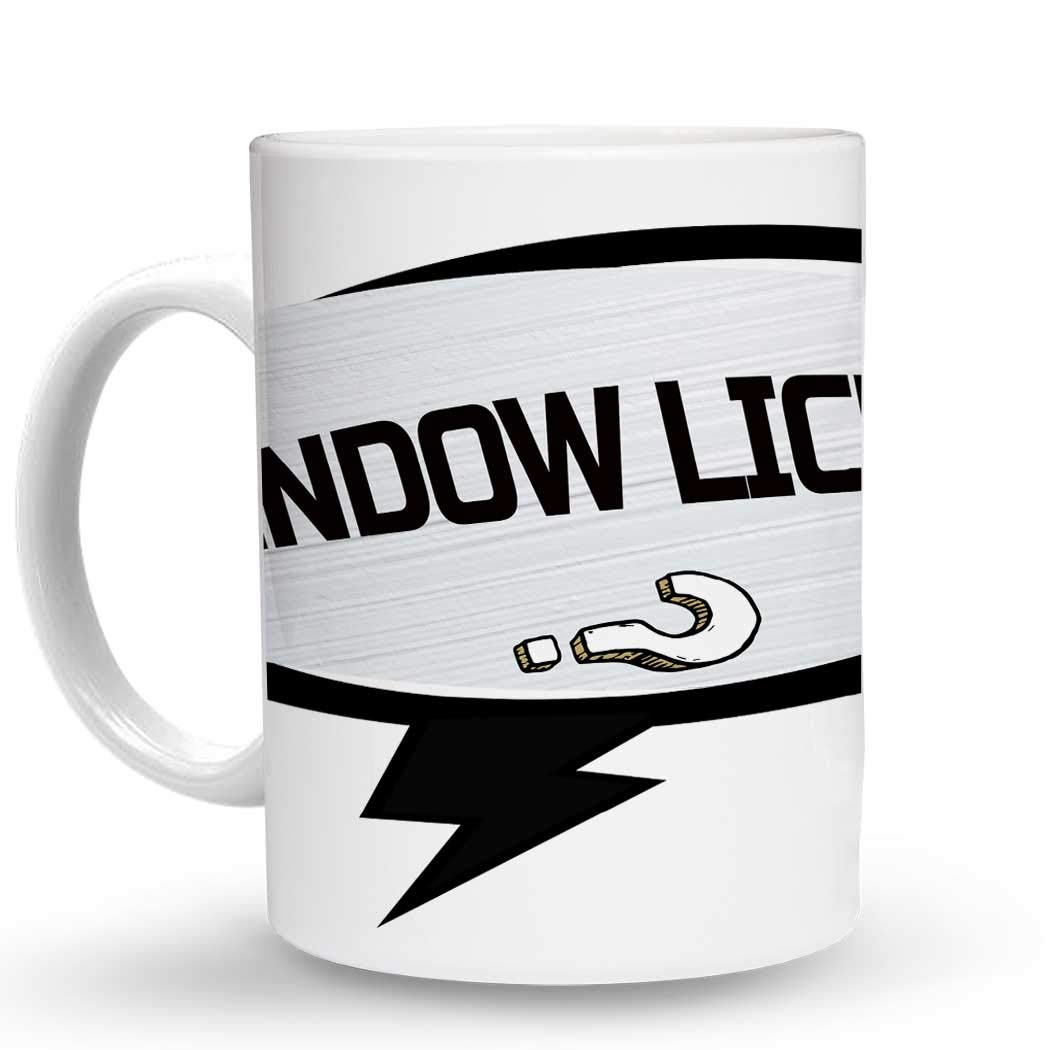 Makoroni - WINDOW LICKER Geek - 11 Oz. Unique Ceramic Coffee Mug for Tea & Hot Drinks - Funny Gift for Office, Home & Coffee Lovers