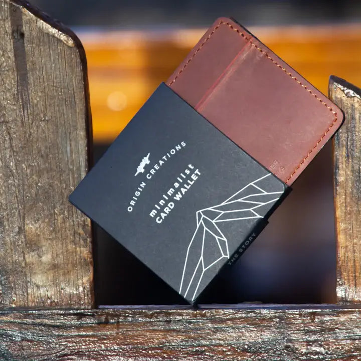 Premium Saddle Brown Leather Card Wallet for Men & Women - RFID Blocking, Slim Minimalist Design - Perfect for Everyday Use, Travel & Business