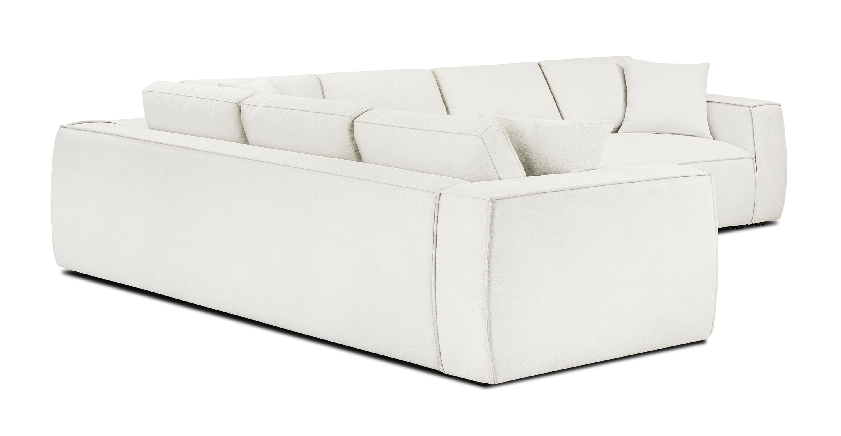 Positano Corner Sectional Sofa - Modern L-Shaped Couch for Living Room, Lounge & Family Room - Comfortable Fabric Upholstery with Reversible Chaise