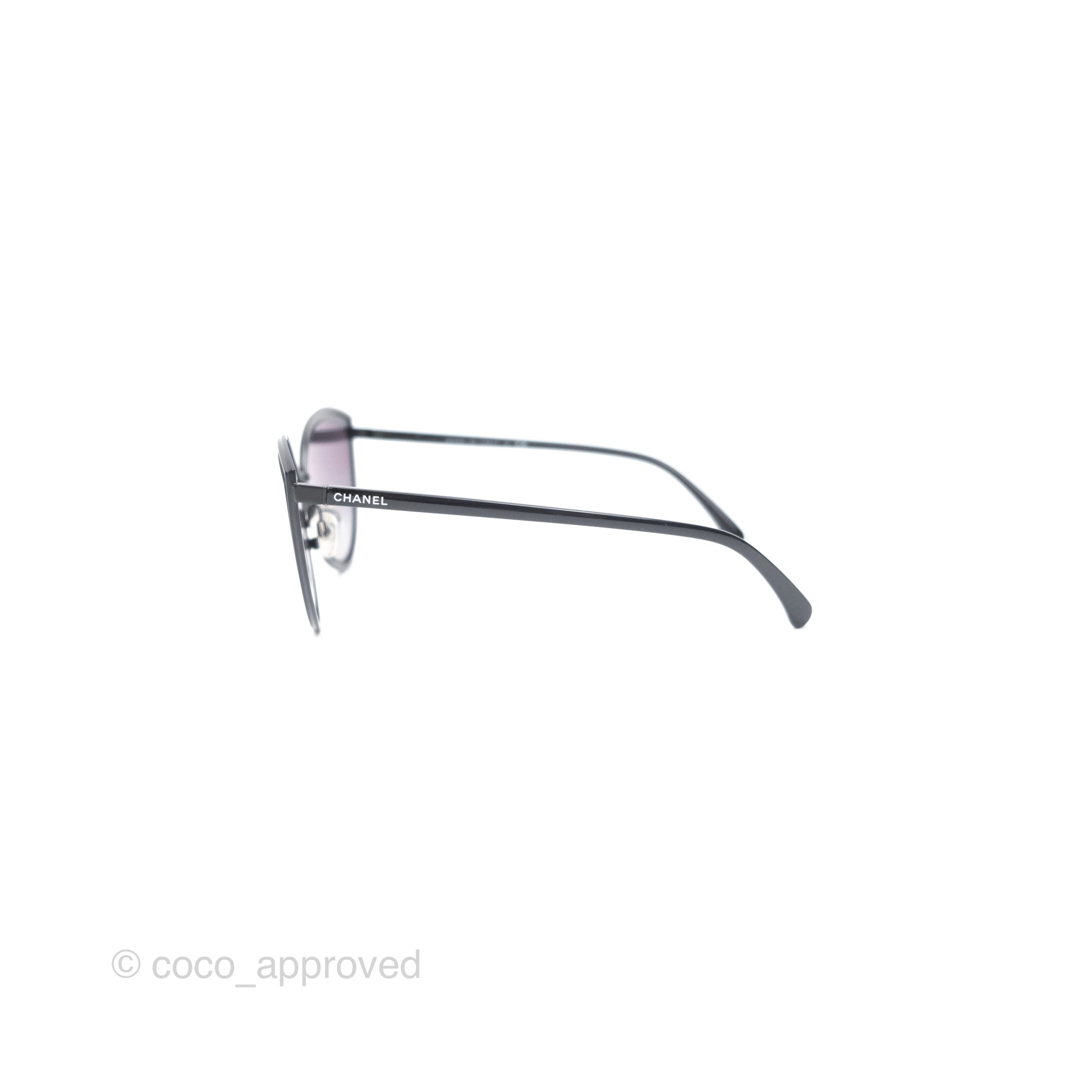 Chanel Cat Eye Sunglasses for Women - Matte Black UV Protection Fashion Shades - Perfect for Beach, Driving & Outdoor Activities