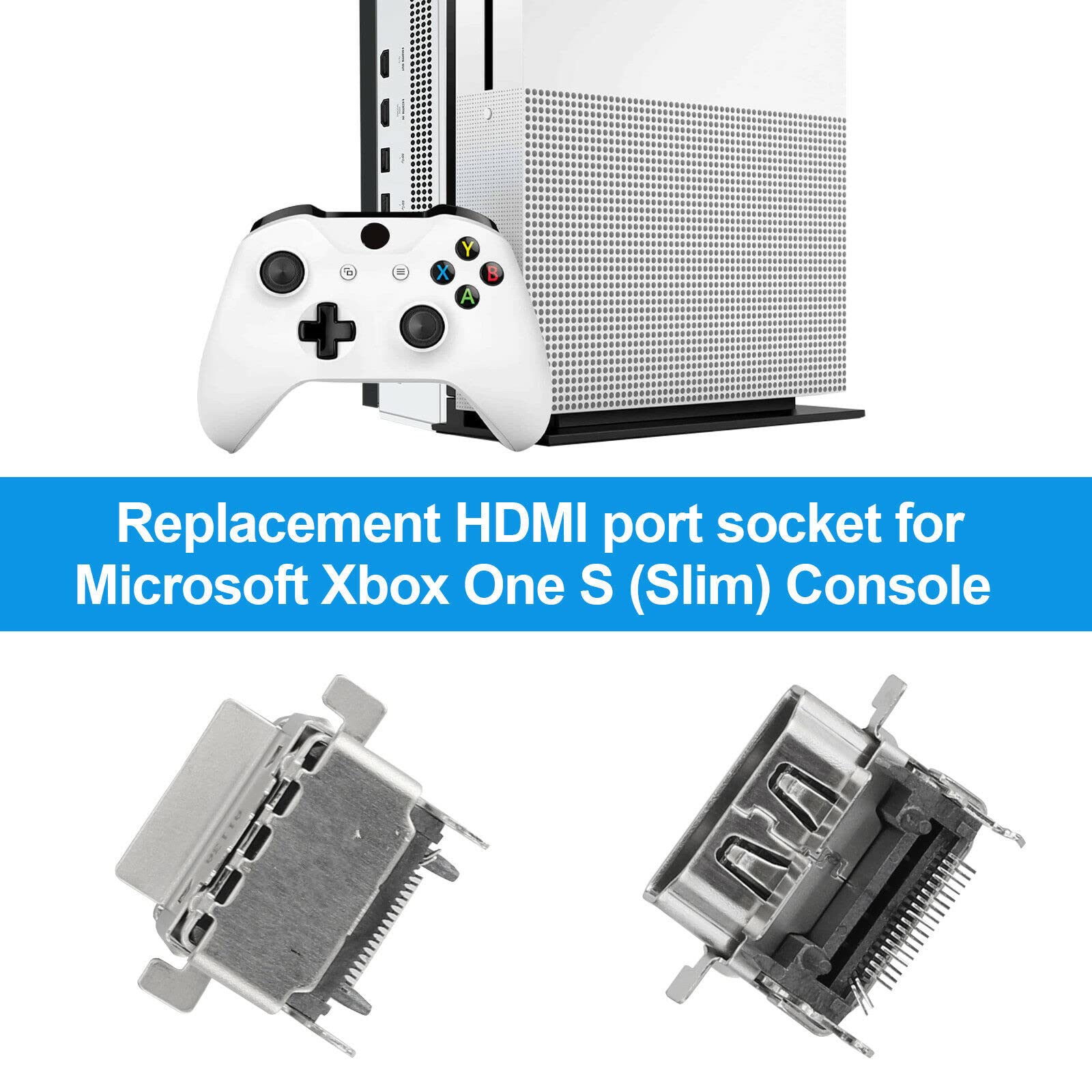 Replacement HDMI Port Socket for Microsoft Xbox One S - Slim Accessory & Repair Part - Gaming Console Repair & DIY Fix Solution