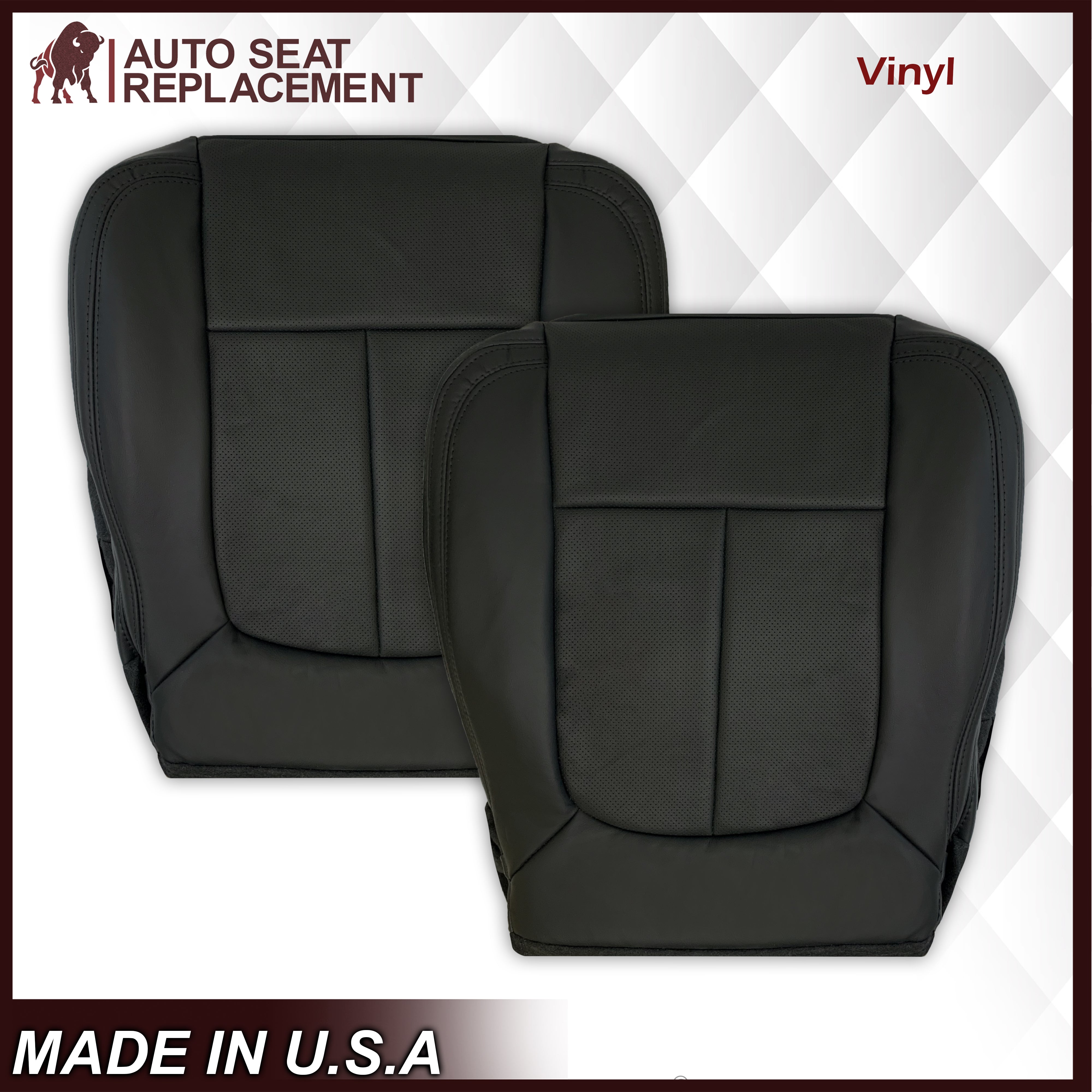 2009-2014 Ford F-150 Platinum Edition Perforated Genuine Leather Seat Covers - Premium Custom Fit Replacement Covers for Truck Interior Upgrade & Comfort Enhancement - Perfect for Road Trips, Daily Commutes and Off-Road Adventures