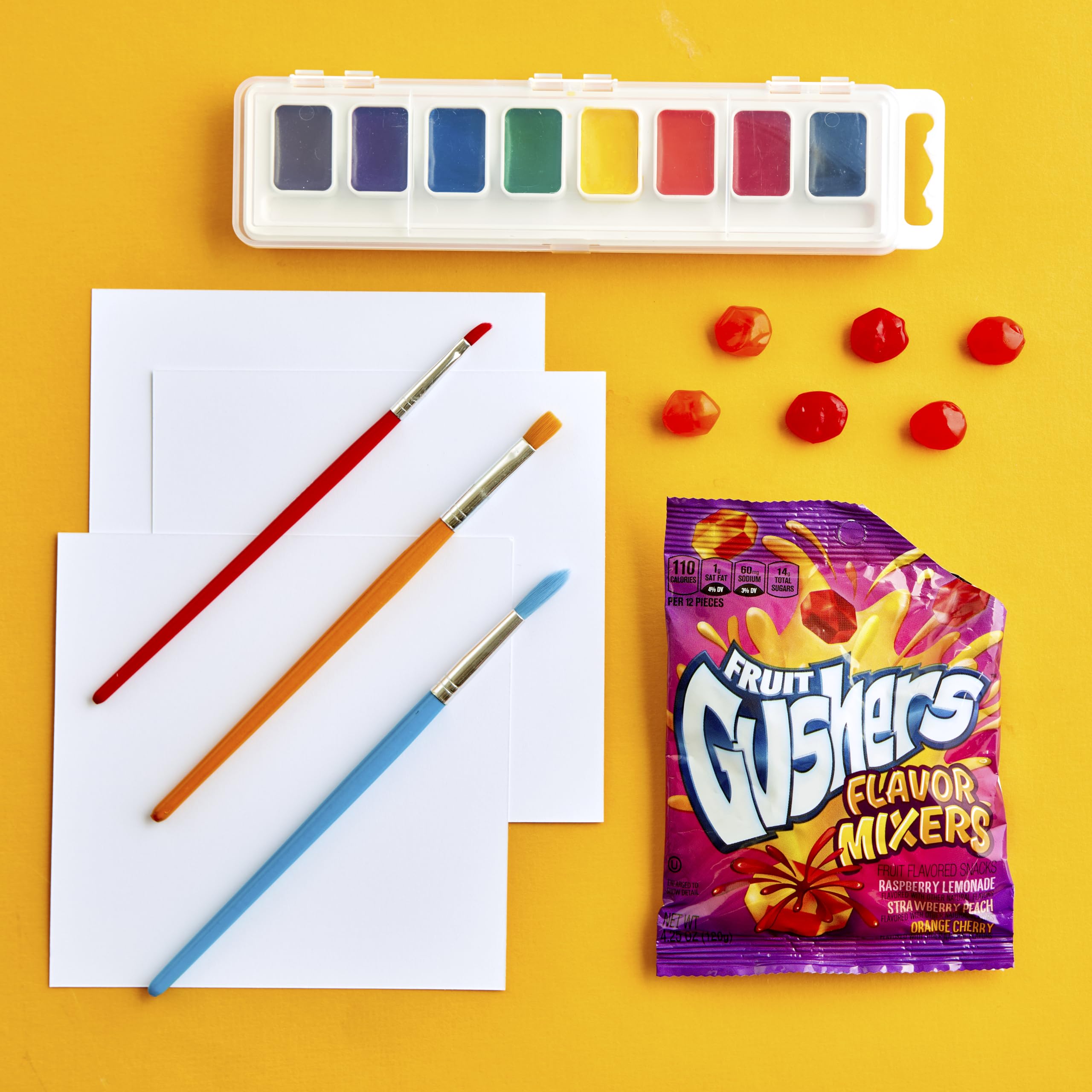 Gushers Flavor Mixers Fruit Snacks - Gluten-Free Variety Pack (8 Pouches x 4.25oz, Pack of 6) | Perfect for School Lunches, Office Snacks & On-the-Go Energy Boost