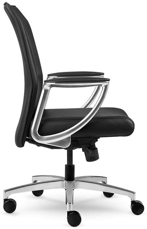 Premium Allseating Mid/High Back Zip Chair in Genuine Leather [94040] - Ergonomic Office Chair for Home & Executive Workspaces