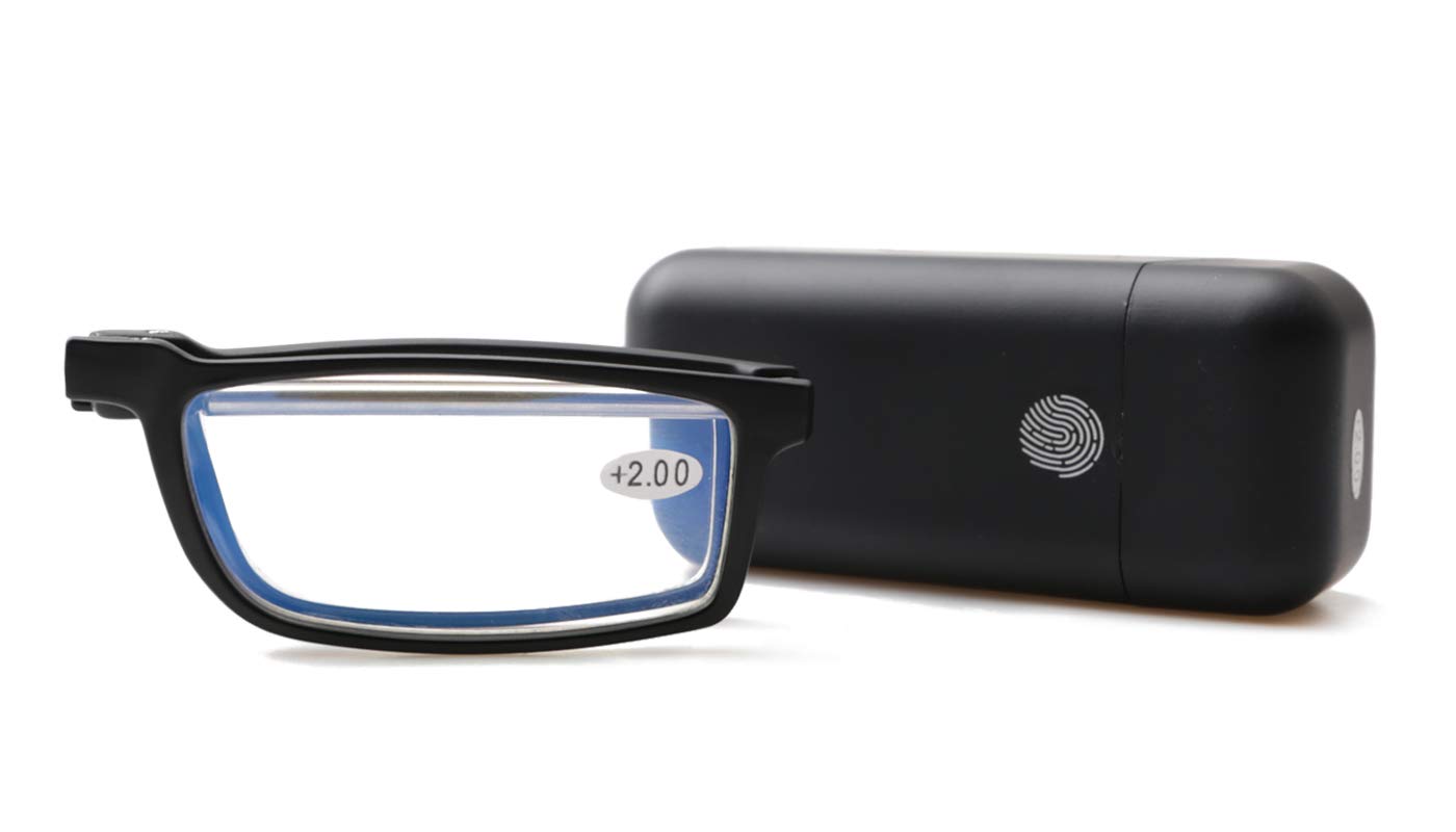 SOOLALA Super Lightweight Compact Foldable Reading Glasses - Mini Folding Readers for Women & Men - Perfect for Travel, Reading, and Everyday Use