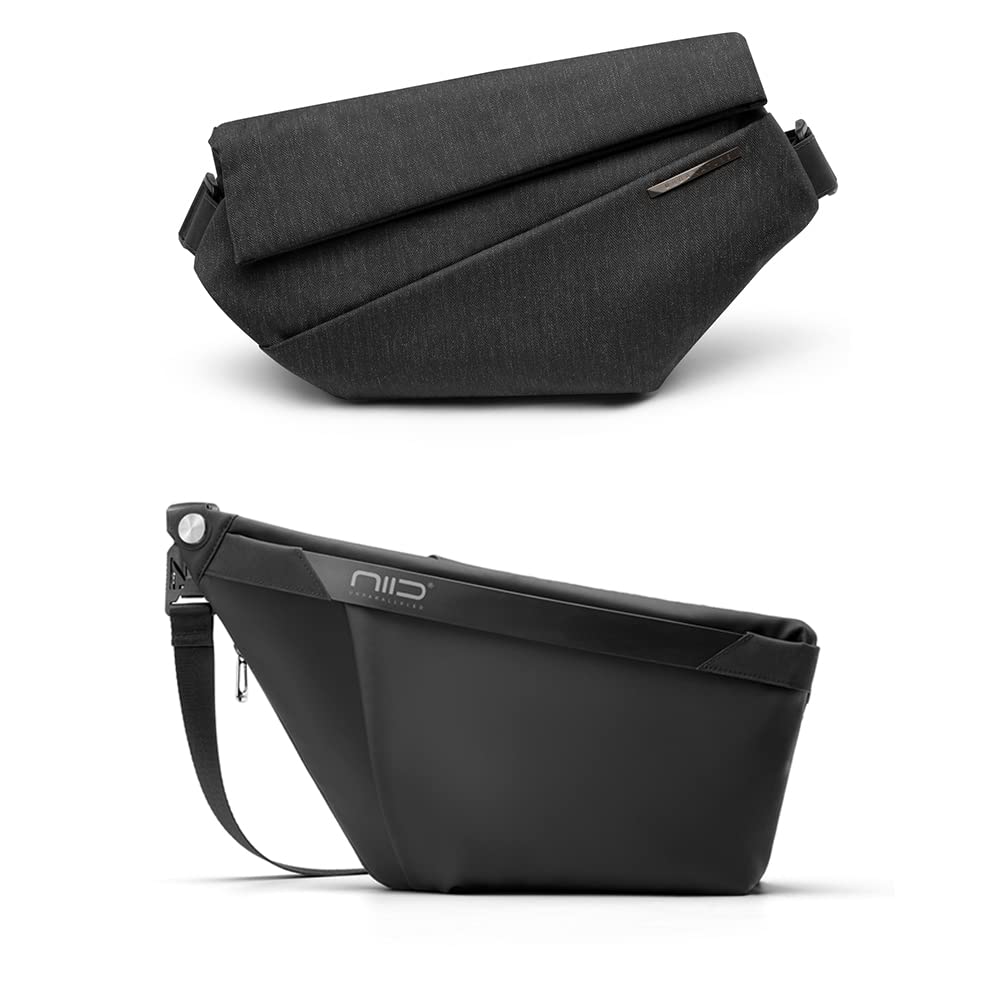 NIID R1+F4 Sling Bag for Men - Waterproof Crossbody Shoulder Backpack, Stylish Chest Bag with Multiple Pockets - Perfect for Travel, Gym, Hiking & Everyday Use