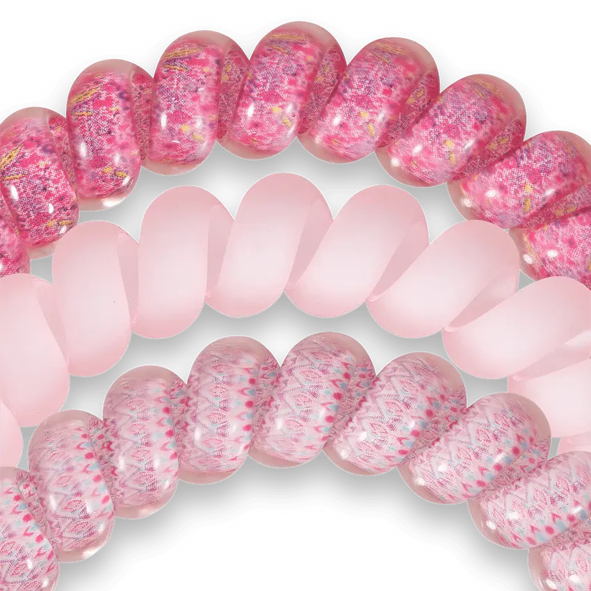 Made Me Blush Large Hair Tie Pack - 10 Piece Set of Soft Stretchy Hair Elastics for Women & Girls | Perfect for Ponytails, Buns & Everyday Hairstyles