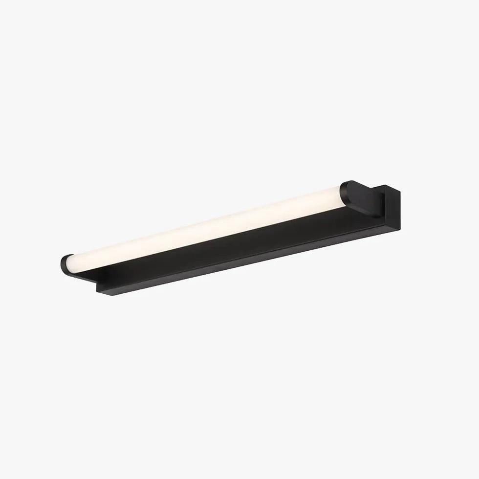Black LED Tube Wall Lights for Bathroom - Modern Waterproof Vanity Lighting for Mirror, Shower, and Makeup Area