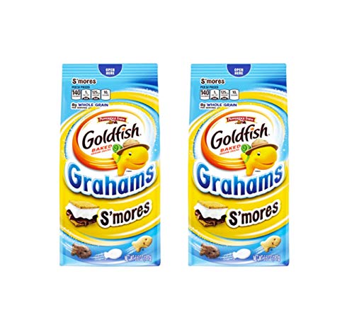 Pepperidge Farm Goldfish Baked Whole Grain Graham Snacks - S'mores Flavor, 6.6oz (Pack of 2) | Healthy Kids Snacks for School Lunch, After School Treats & Family Road Trips