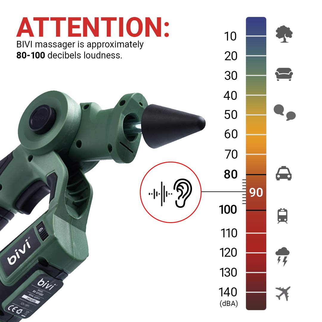 BIVI Deep Tissue Massage Gun - Handheld Percussion Massager for Muscle Recovery, Trigger Point Relief & Sports Therapy - Perfect for Athletes, Gym Workouts & Post-Exercise Recovery