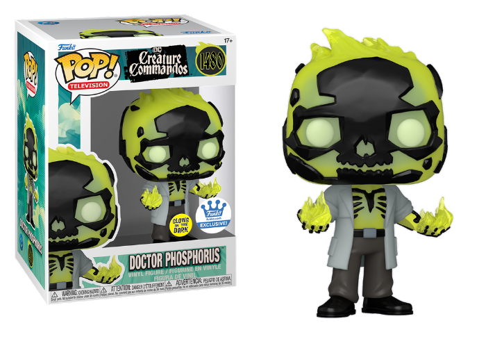 DC Creature Commandos Dr. Phosphorus Glow-in-the-Dark Funko Pop! Vinyl Figure - Collectible Toy for DC Comics Fans & Night Display