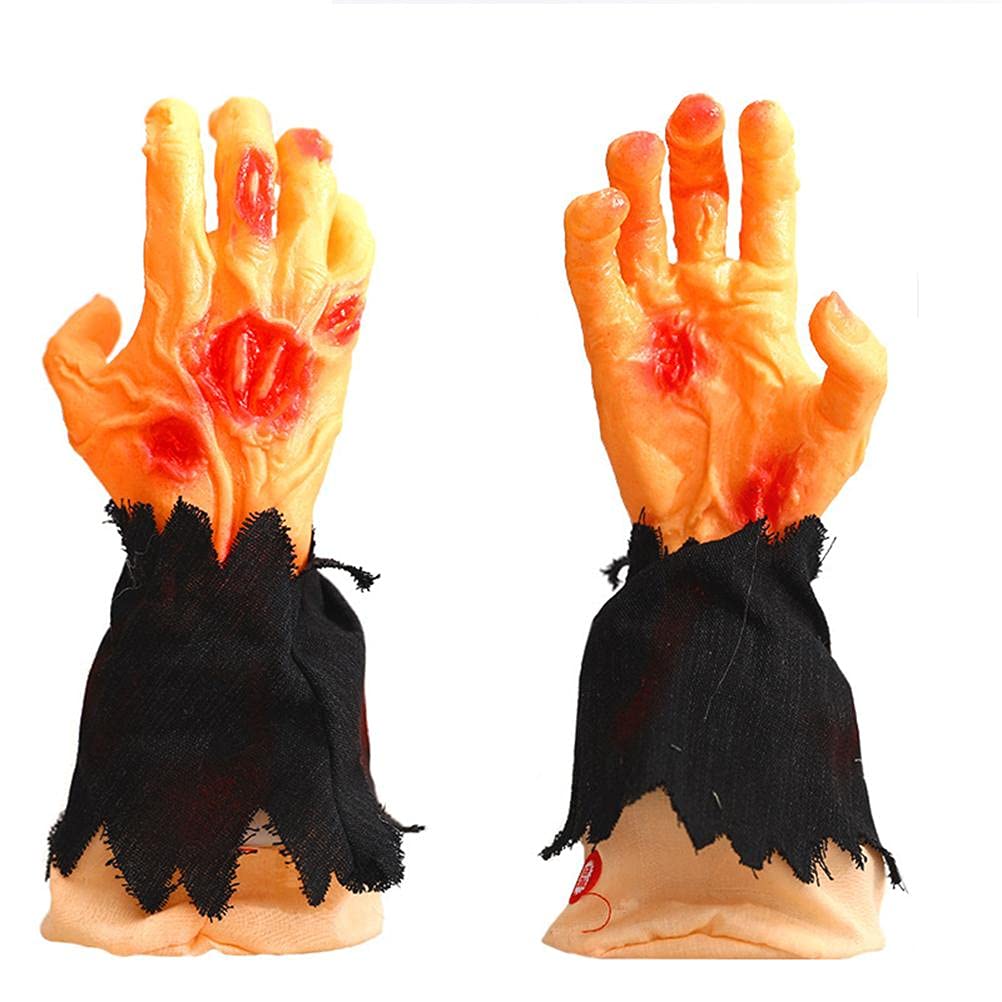 Brteyes Electric Ghost Hand Halloween Decorations - Scary Skeleton Hands for Lawn, Garden & Haunted House - Funny Party Props & Terror Ornaments (Perfect for Halloween Parties, Trick-or-Treat Displays & Spooky Yard Decor)