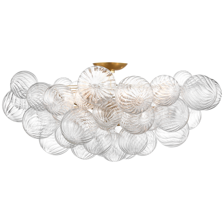 Amelia 38 Inch Flush Mount Ceiling Light - Gold Finish for Bedroom, Living Room & Dining Room Lighting