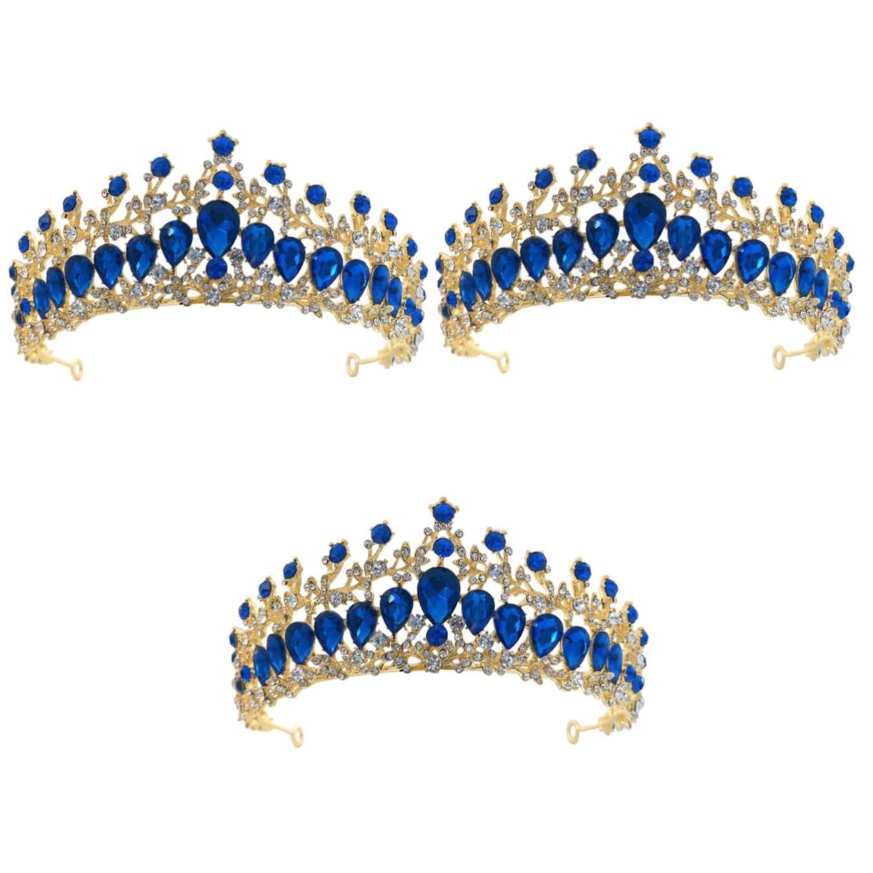 Beavorty 3-Piece Rhinestone Bridal Headband Set - Wedding Tiara & Hair Accessories for Bride & Bridesmaids | Perfect for Weddings, Prom, Pageants & Special Occasions