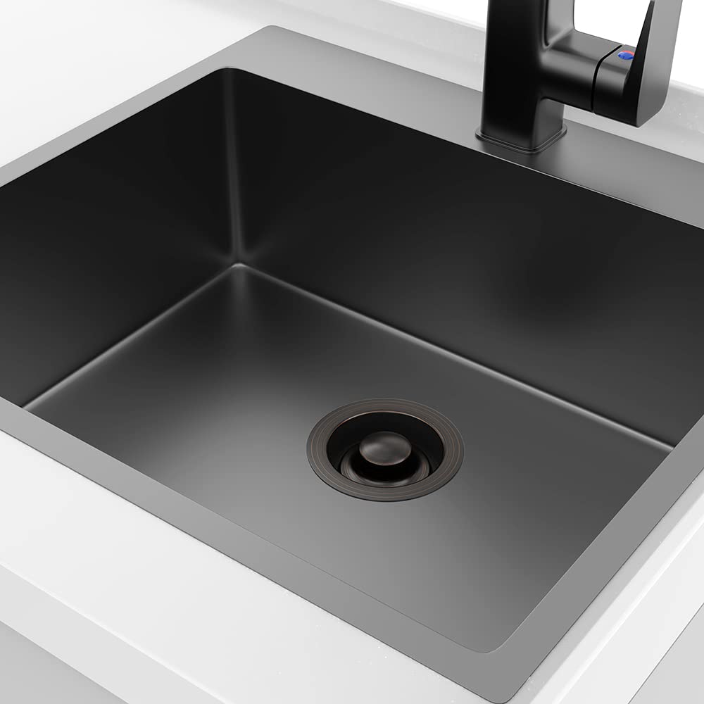 BOTEMY 3-1/2 Inch Universal Stainless Steel Sink Flange for Garbage Disposal & Stopper - Oil-Rubbed Bronze Kitchen Drain Replacement Accessory | Fits Standard Drain Openings | Perfect for Kitchen Sink Upgrades & Garbage Disposal Installations