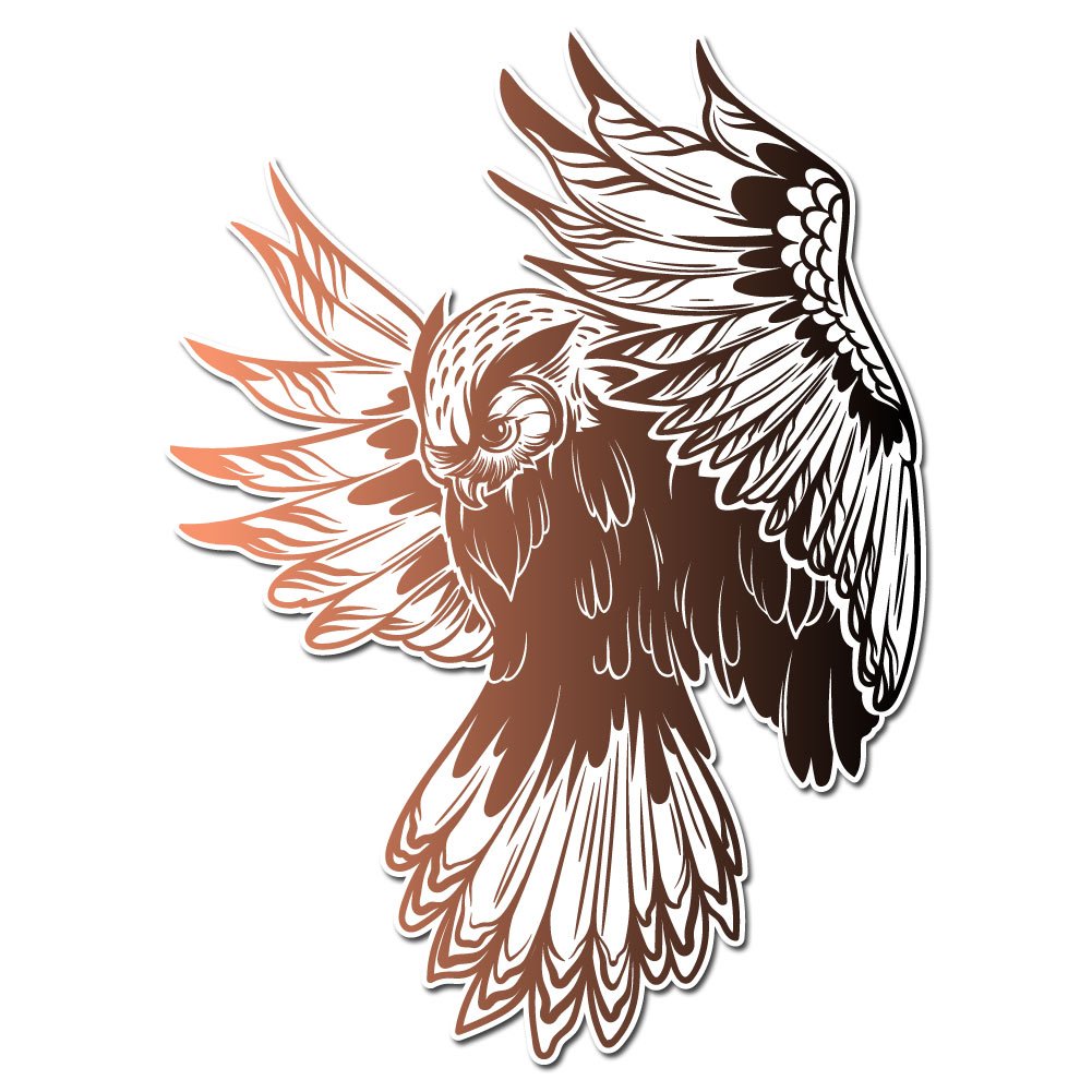 10 Inch Majestic Flying Colorful Owl Vinyl Decal - Waterproof Sticker for Cars, Laptops, Windows, Home & Office Décor | Perfect for Indoor & Outdoor Use, DIY Crafts, and Wall Art