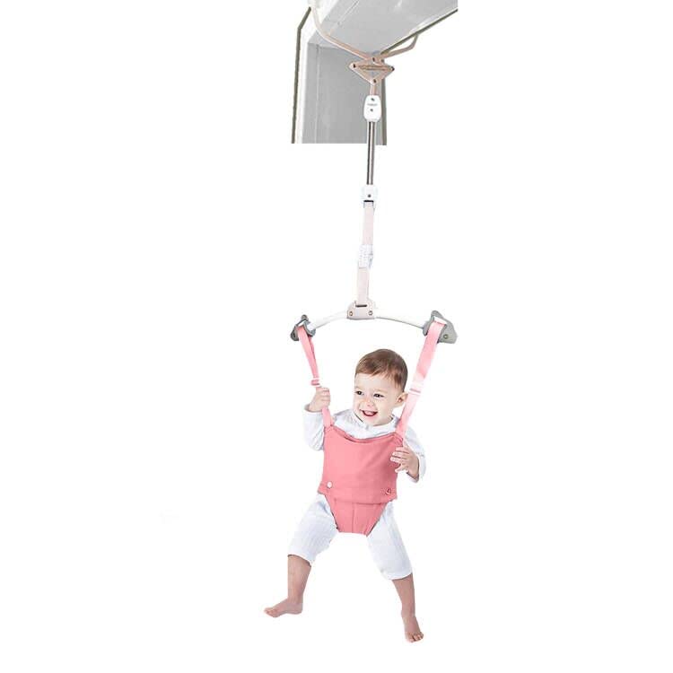 Adjustable Baby Door Jumper Set - Safe Toddler Bouncer & Walker Swing Toy for Infants (Pink) | Fun Developmental Activity for Playtime & Exercise at Home