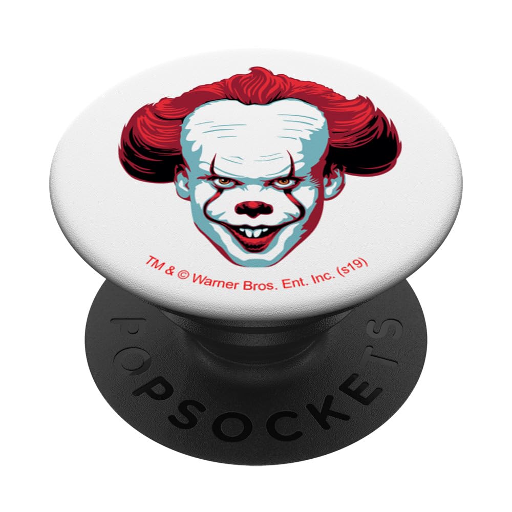 Pennywise IT Clown PopSockets PopGrip - Swappable Adhesive Phone Grip & Stand for iPhone, Samsung, Smartphones - Perfect for Horror Fans, Halloween Decor, Movie Night Accessories
