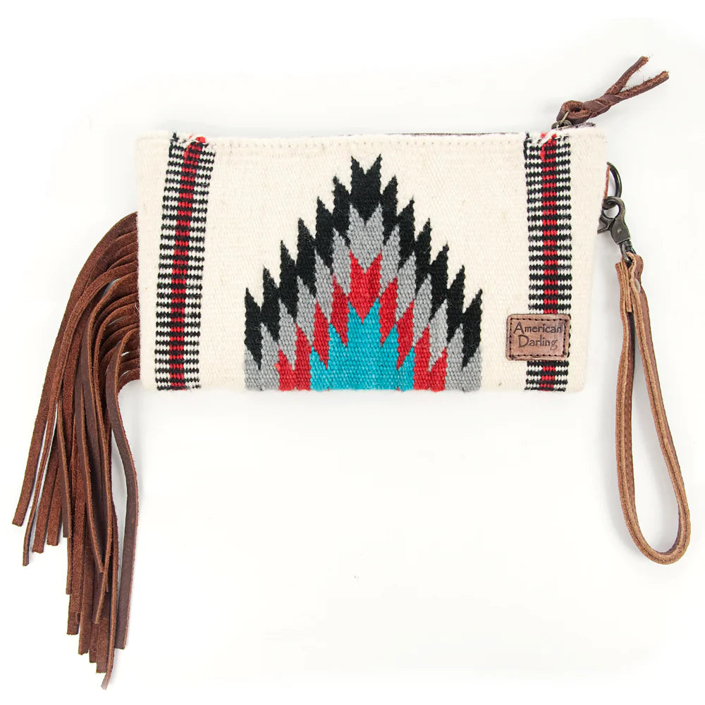 American Darling White & Black Clutch Purse - Elegant Evening Bag for Women, Perfect for Parties, Weddings & Special Occasions