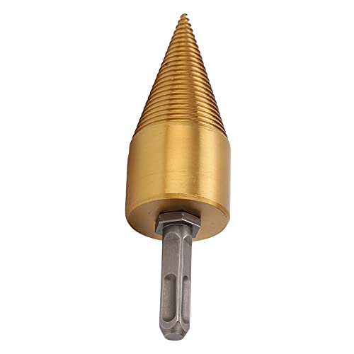 147MM Ti-Coated Steel Cone Drill Bit - Heavy Duty Log Splitter & Firewood Cutter for Wood Drilling | Perfect for DIY Firewood Processing, Woodworking Projects & Outdoor Camping