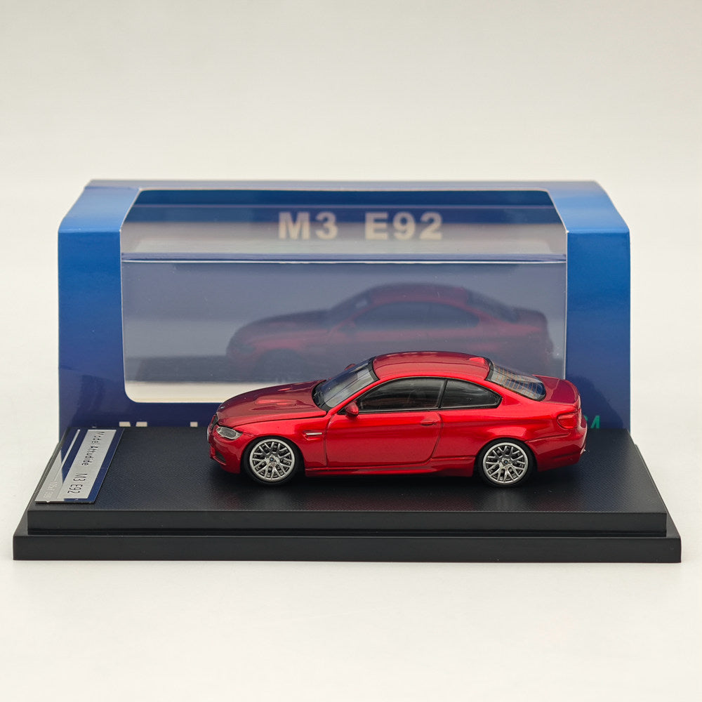 1/64 Scale BMW E92 M3 Diecast Model Car - Metallic Red Limited Edition Collectible for Display & Racing Simulation