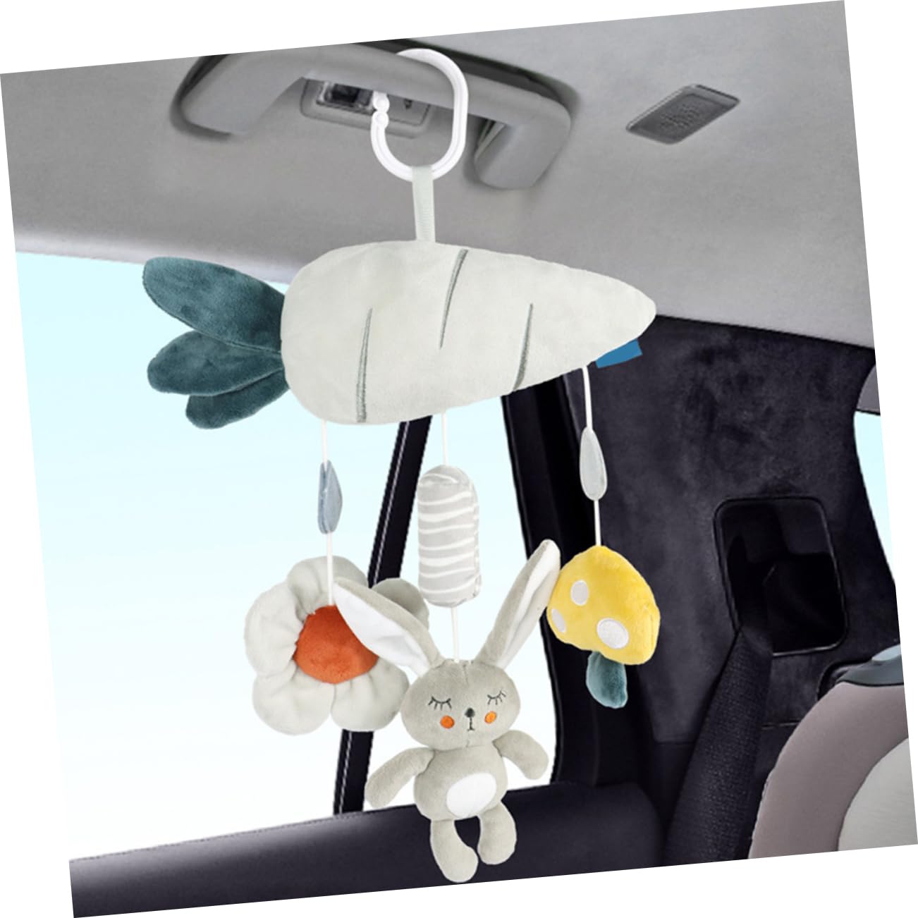 VICASKY 2 Pack Cartoon Pendant Wind Chimes - Scrunchie Plush Girl Hanging Toys, Soft PP Cotton for Nursery, Baby Room, Garden Decor & Gift Ideas