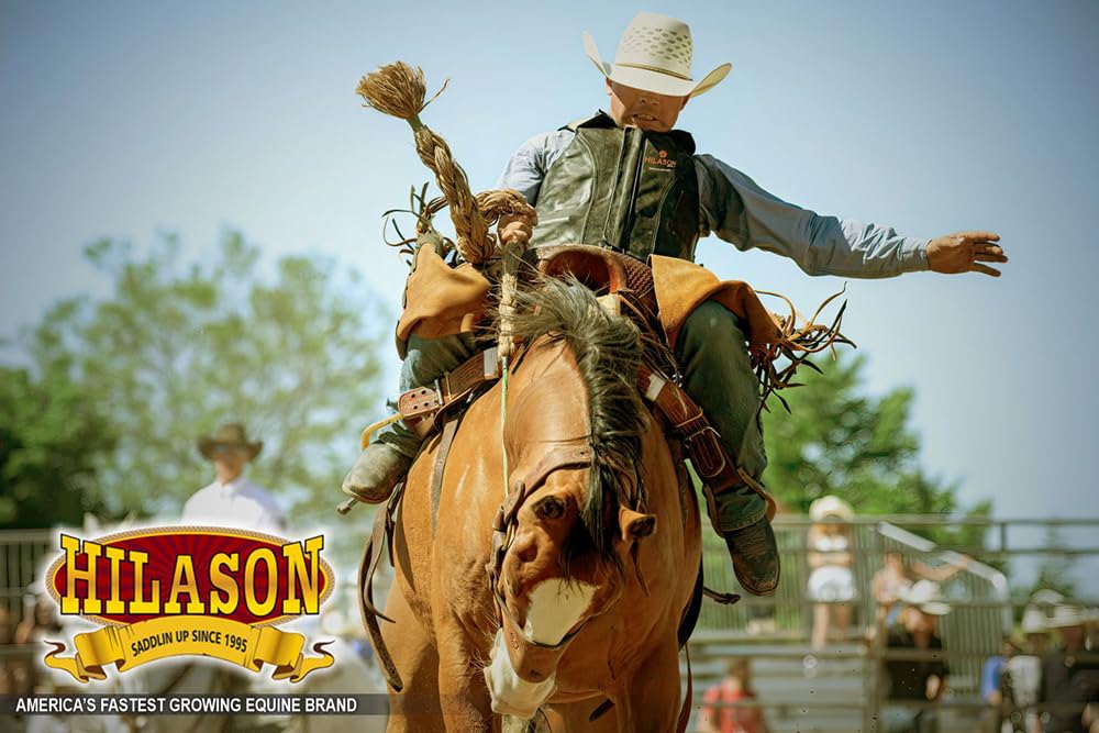 HILASON Safety Bull Riding Vest - Protective Leather Brown Rodeo Vest for Men & Women | Unisex Bull Rider Gear for Rodeo, Roping & Ranch Work | Durable Equestrian Safety Equipment for Professional & Amateur Riders