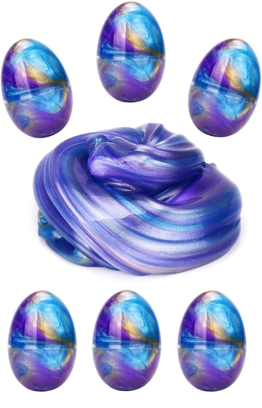 6 Pack Easter Eggs Slime Toys for Kids - Fun Sensory Play for Toddlers, Boys & Girls - Perfect Easter Egg Fillers, Party Favors & Basket Stuffers - Great for Easter Celebrations, Classroom Activities & Stress Relief